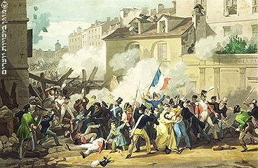 קרב בפריז בעת מהפכת 1830, הדפס