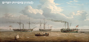 אניות קיטור, ציור שמן, 1823