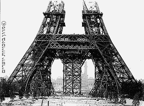 מגדל אייפל בשלבי בנייה, 1888