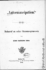 מהדורה בגרמנית של האוטואמנציפציה, ברלין, 1882