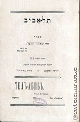 שער 'תל אביב' - מהדורה ראשונה בעברית של 'אלטנוילנד', ורשה, 1902