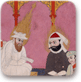 הנביא מוחמד (יושב משמאל) ויורשיו: עלי, אבו בכר וגם חוסיין וחסן