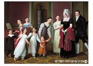 משפחת נתנזון, משפחה יהודית מקופנהגן, ציור מהמאה התשע עשרה