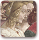 אופנת הלבוש בתקופת הרנסנס, קטע מציור קיר, פירנצה המאה החמש עשרה