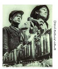 כרזה: הפועל הסובייטי בחלקאות ובתעשייה