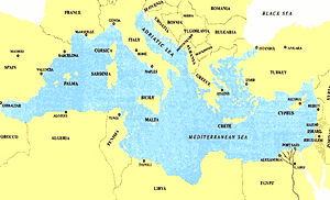 מפת הים התיכון
