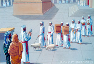 קרבן מוסף של שבת ולחם הפנים במקדש