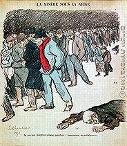 סבל הפועלים והמובטלים ביום שלג, שוויץ, 1894