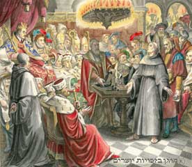 מרטין לותר מציג את טענותיו לפני הקיסר קרל החמישי בוורמס, תחריט, המאה השש עשרה