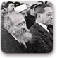 בובר ויהודה ליב מגנס מעידים בפני ועדת החקירה האנגלו- אמריקאית בא"י (אונסקו"פ), 1947