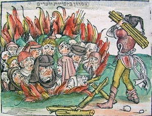 העלאה באש של יהודים בימי המוות השחור, המאה החמש עשרה