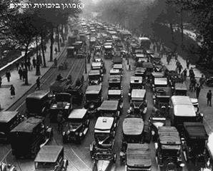 פקק תנועה בלונדון בימי השביתה הכללית, 1926