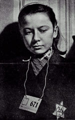 ילדה מגטו טרזינשטט שהוצבה באחד הטרנספורטים למחנה אושוויץ